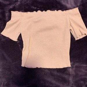 Off shoulder top.